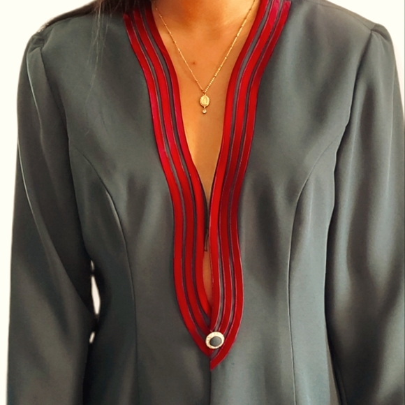 Vintage one button blazer - Picture 2 of 14